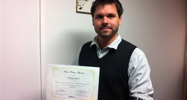 Dr. Christopher Flynn Martin gets best poster award at IIAS