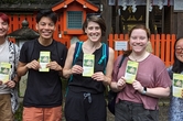 Reggie and undergraduate students at Arashiyama, Kyoto, Japan